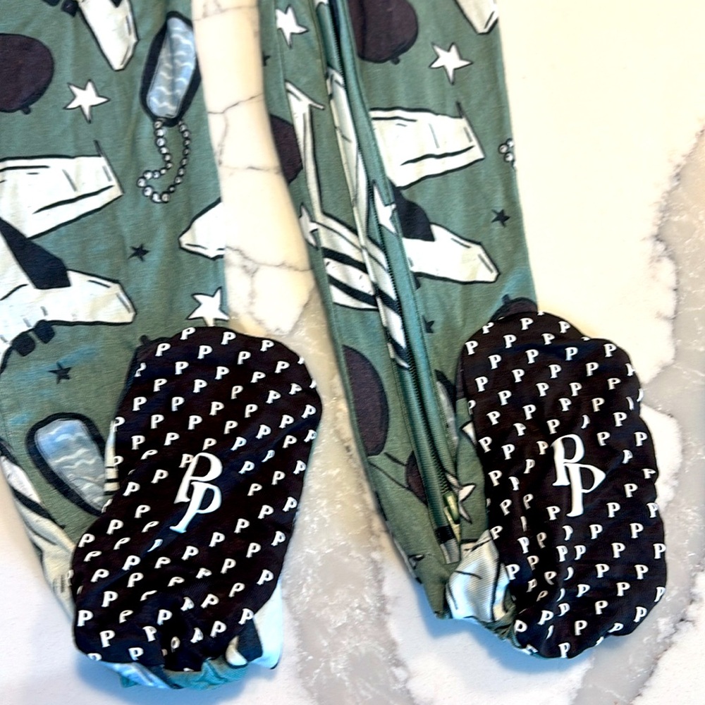 Posh Peanut airman footie zippered one piece NWT - Picture 5 of 5